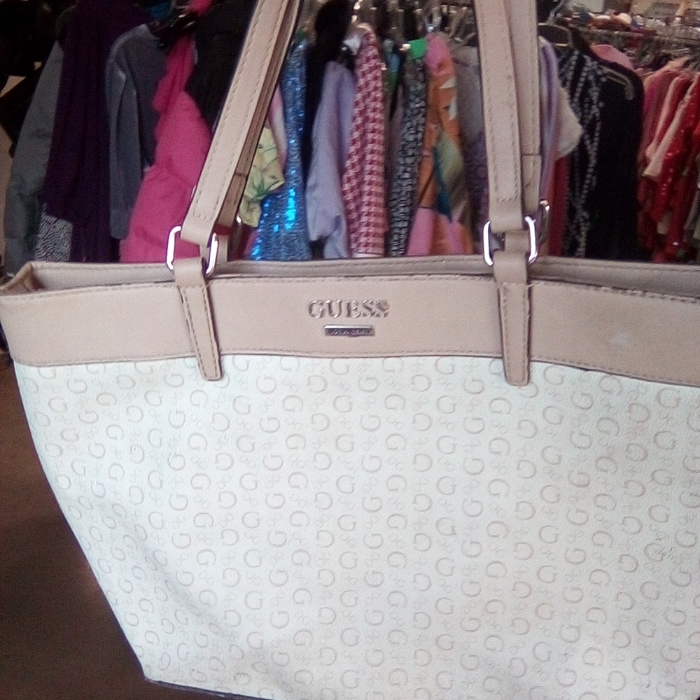 GUESS Beige Tote Bag